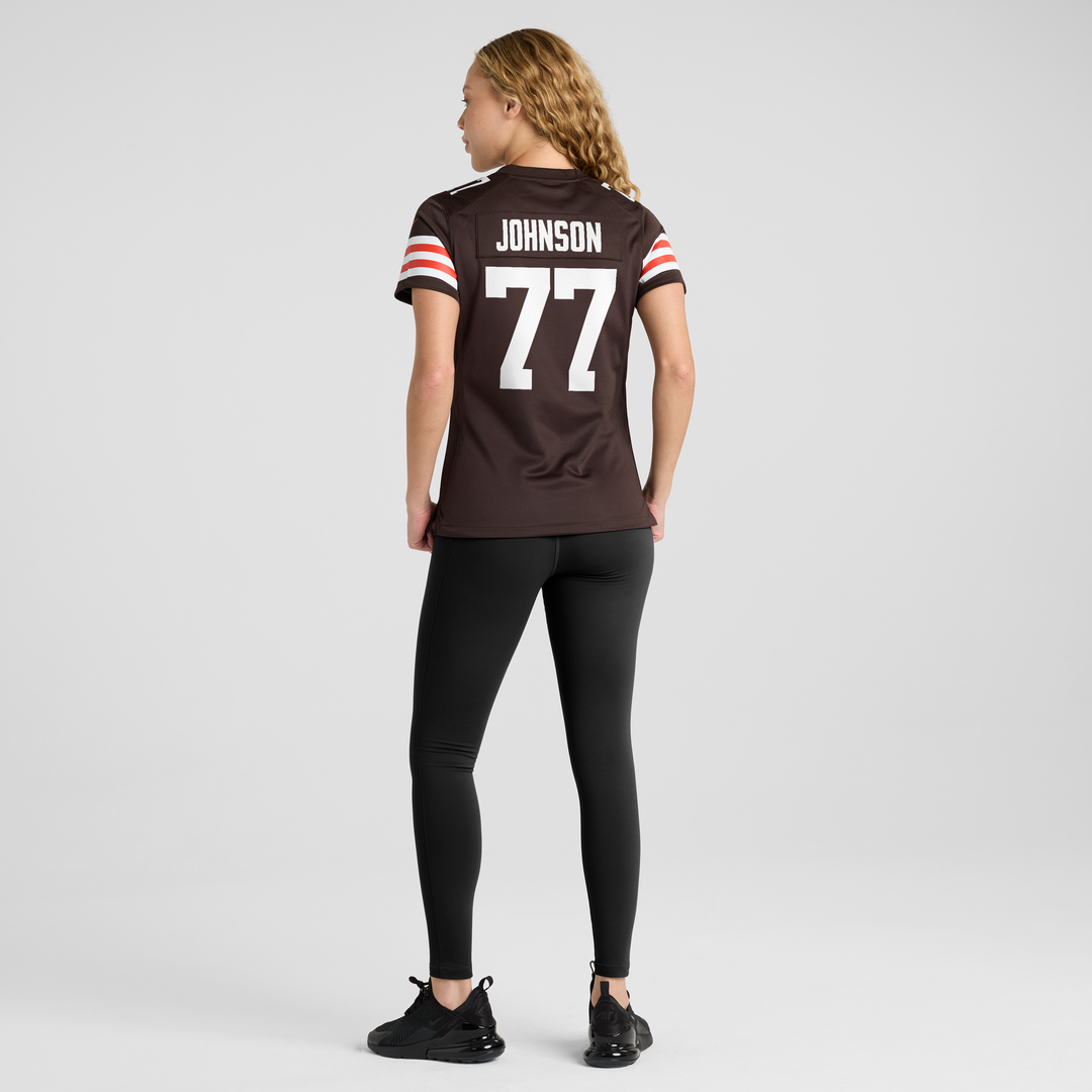 Zion Johnson Cleveland Browns Nike Women's Team Game Jersey - Brown Official NFL Team Apparel Football Fan Gear
