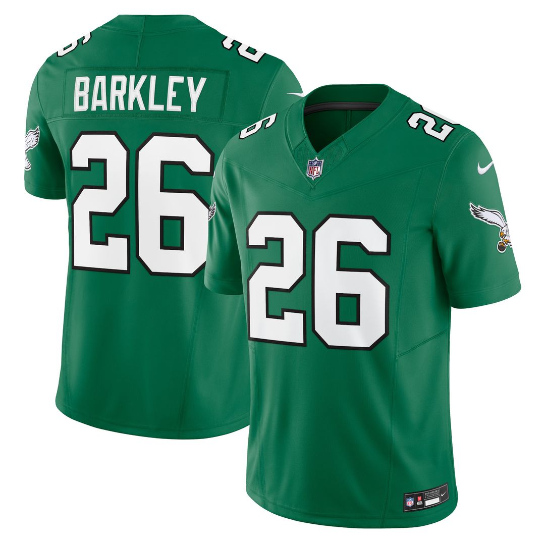 Saquon Barkley Philadelphia Eagles Nike Alternate Vapor F.U.S.E. Limited Jersey - Kelly Green Official NFL Team Apparel Football Fan Gear