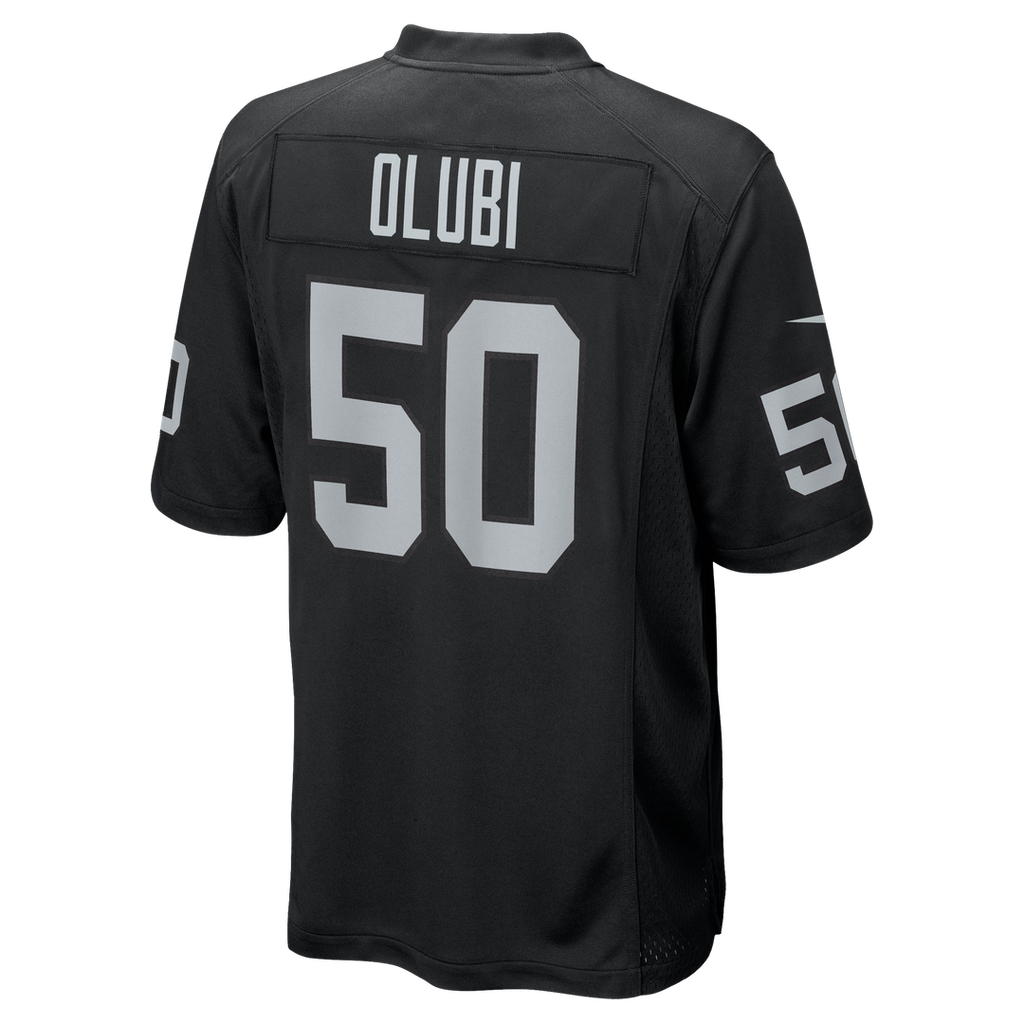 Segun Olubi Las Vegas Raiders Nike Team Game Jersey - Black Official NFL Team Apparel Football Fan Gear