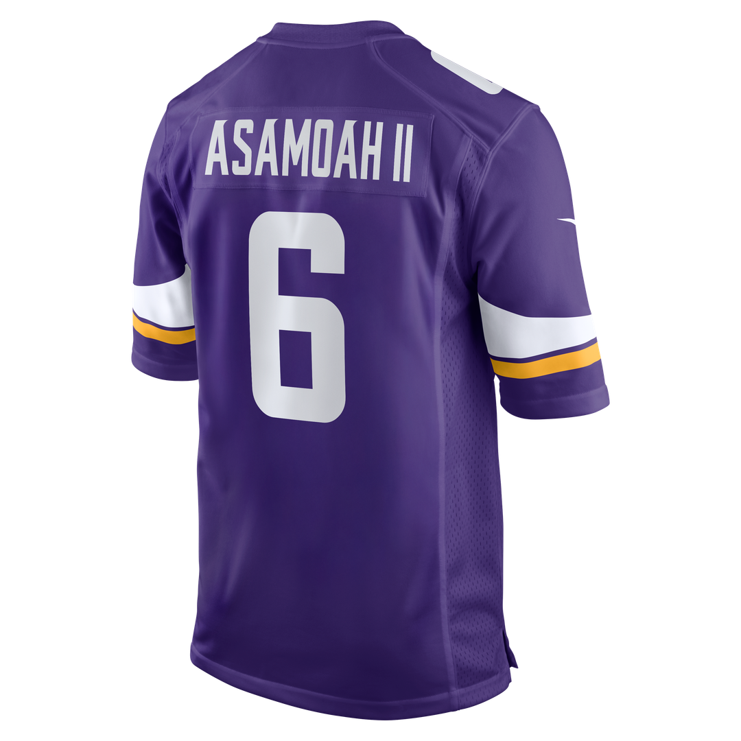 Brian Asamoah II Minnesota Vikings Nike Game Jersey - Purple Official NFL Team Apparel Football Fan Gear