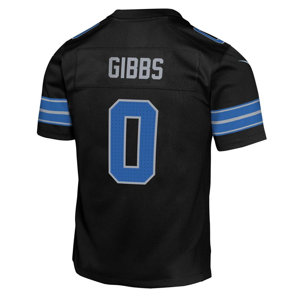 Jahmyr Gibbs Detroit Lions Nike Youth Game Jersey - Black Official NFL Team Apparel Football Fan Gear
