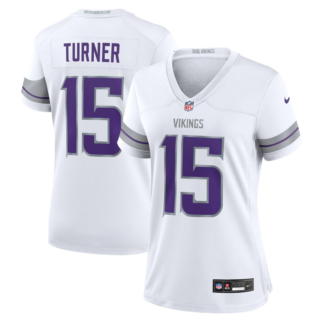 Dallas Turner Minnesota Vikings Nike Women's Alternate Game Jersey - White Official NFL Team Apparel Football Fan Gear