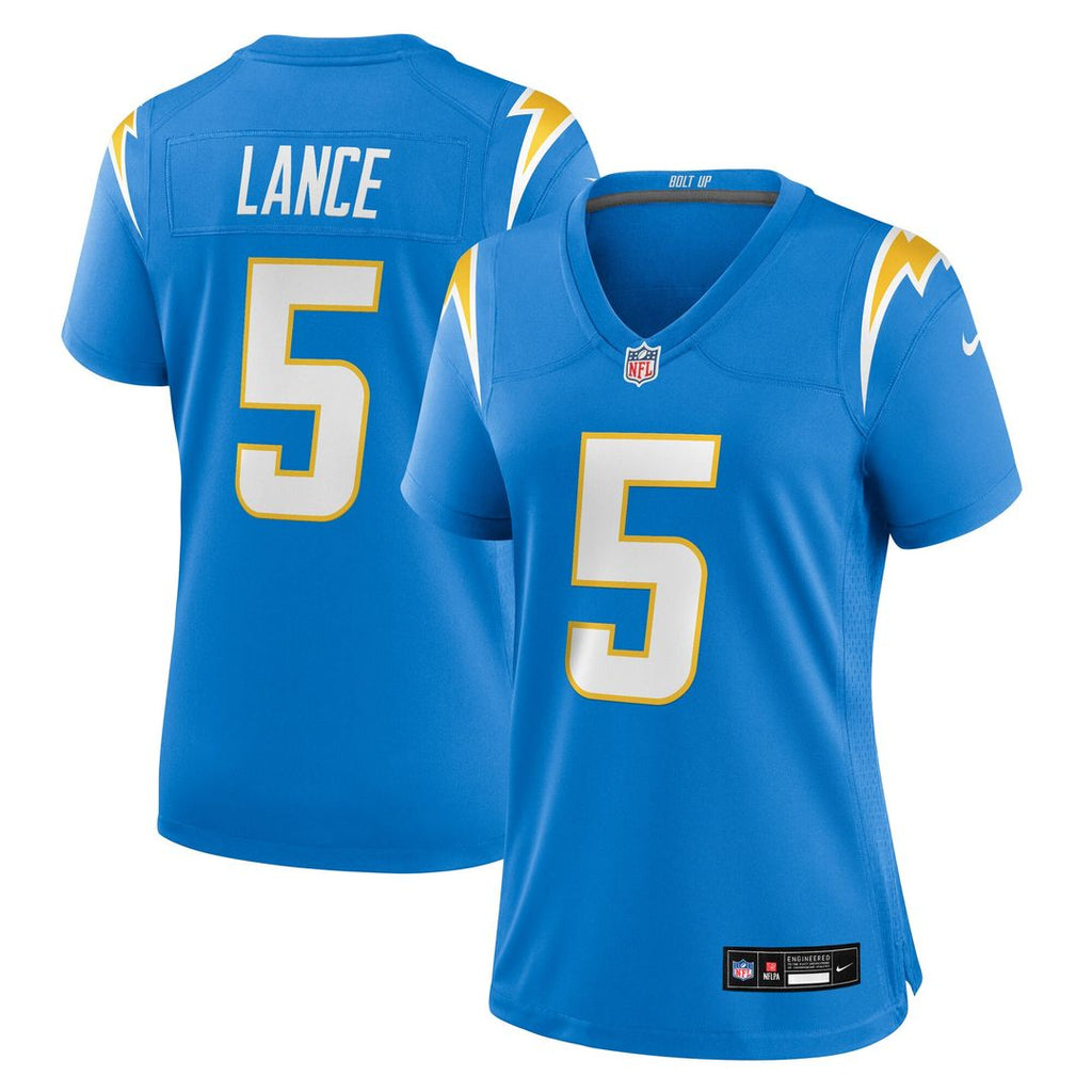 Trey Lance Los Angeles Chargers Nike Women's Team Game Jersey - Powder Blue Official NFL Team Apparel Football Fan Gear