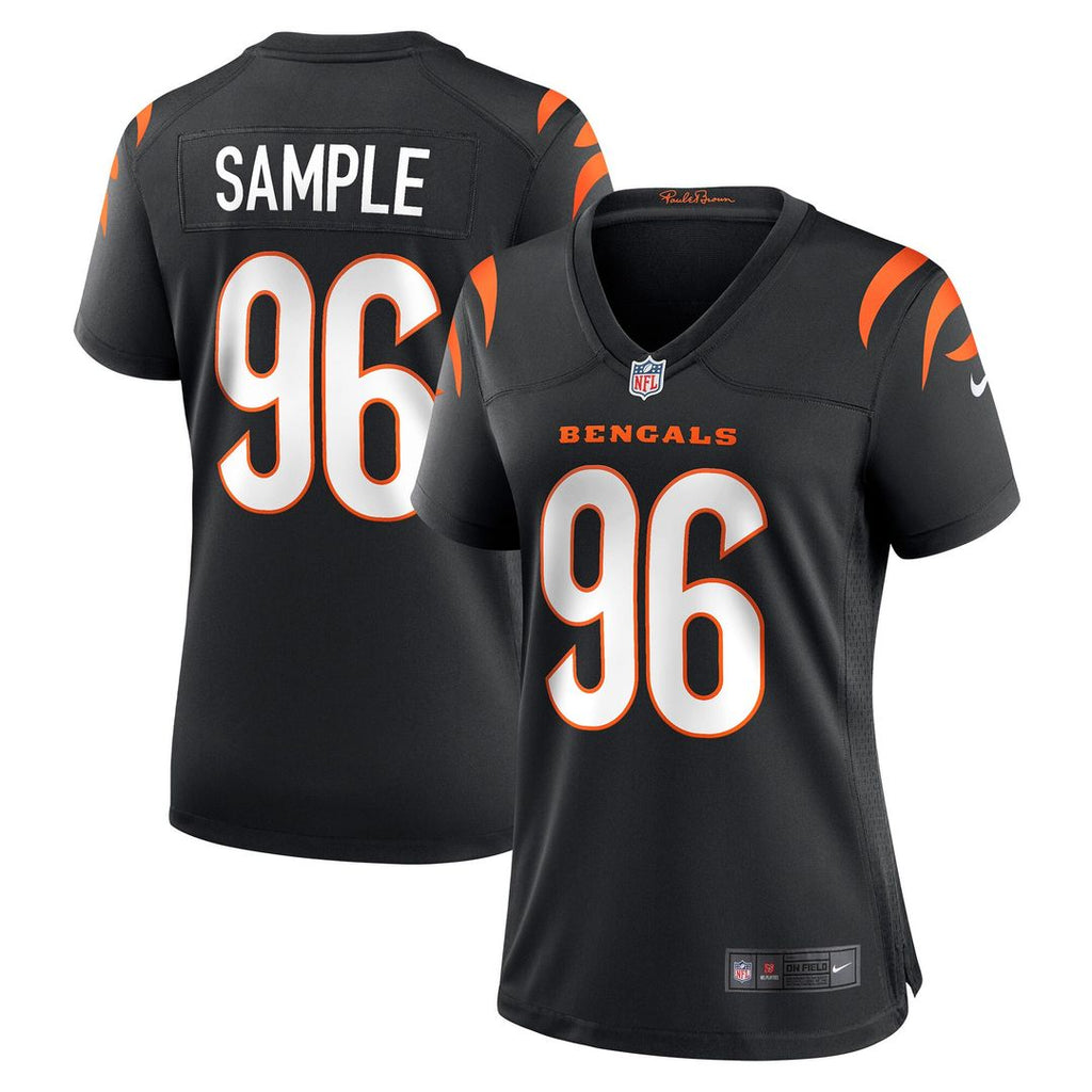 Cam Sample Cincinnati Bengals Nike Women's Game Jersey - Black Official NFL Team Apparel Football Fan Gear