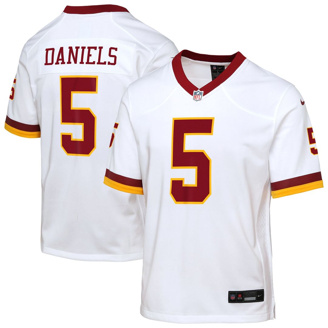 Jayden Daniels Washington Commanders Nike Youth Game Super Bowl Era Jersey - White Official NFL Team Apparel Football Fan Gear