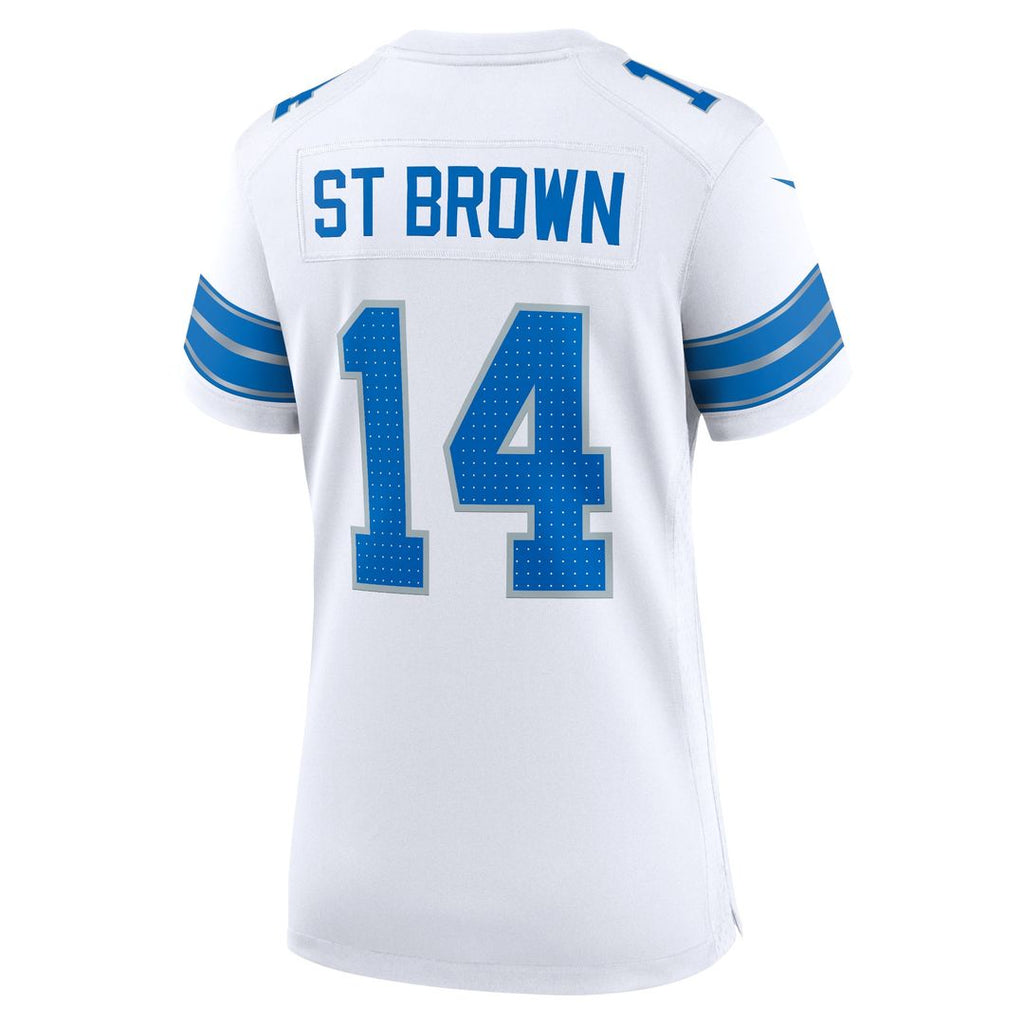 Amon-Ra St. Brown Detroit Lions Nike Women's Team Game Jersey - Blue Official NFL Team Apparel Football Fan Gear