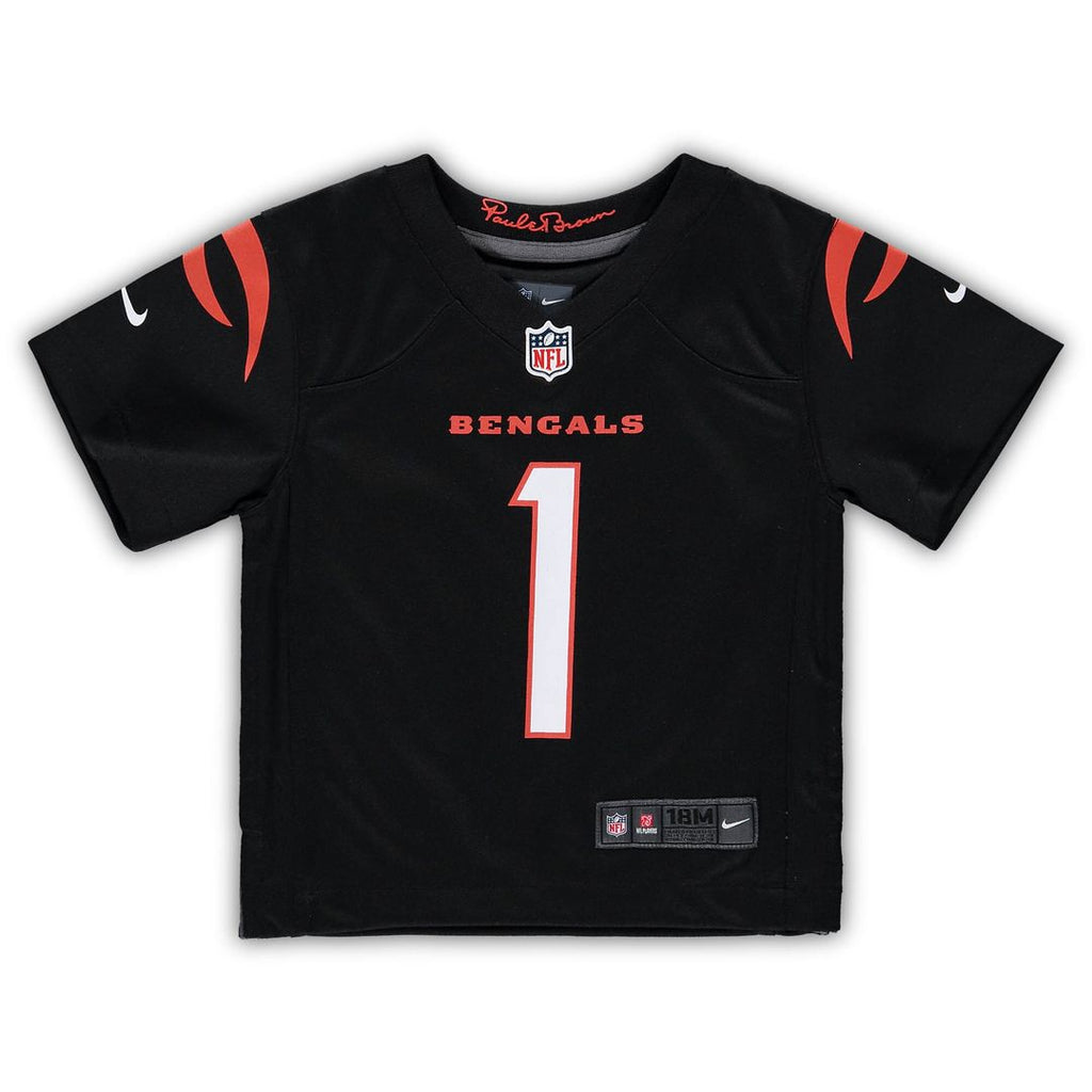 Ja'Marr Chase Cincinnati Bengals Nike Infant Team Player Game Jersey - Black Official NFL Team Apparel Football Fan Gear