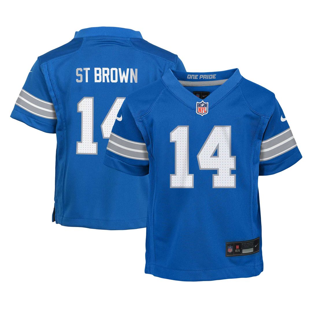 Amon-Ra St. Brown Detroit Lions Nike Infant Team Player Game Jersey - Blue Official NFL Team Apparel Football Fan Gear