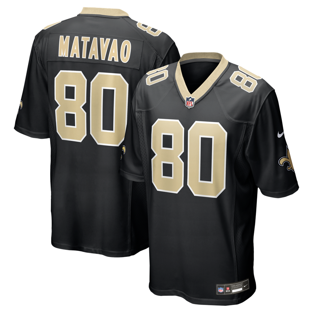 Moliki Matavao New Orleans Saints Nike Team Game Jersey - Black Official NFL Team Apparel Football Fan Gear