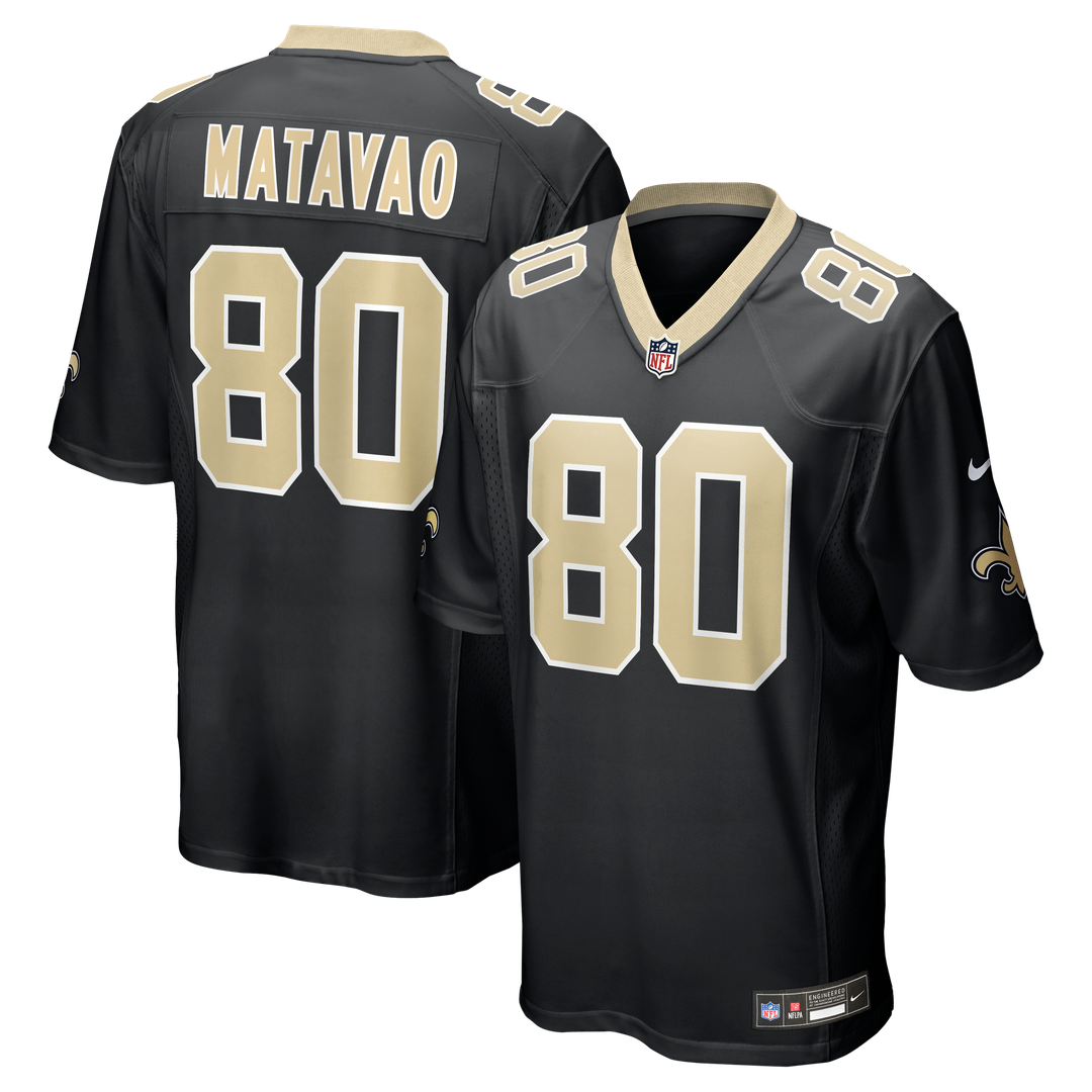 Moliki Matavao New Orleans Saints Nike Team Game Jersey - Black Official NFL Team Apparel Football Fan Gear