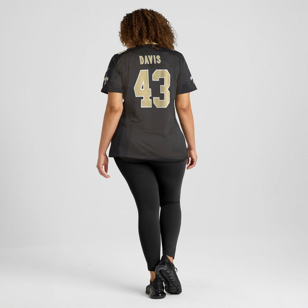 Michael Davis New Orleans Saints Nike Women's Team Game Jersey - Black Official NFL Team Apparel Football Fan Gear