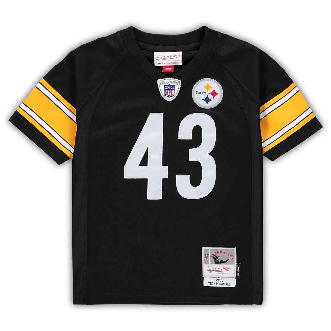Troy Polamalu Pittsburgh Steelers Mitchell & Ness Toddler 2005 Retired Legacy Jersey - Black Official NFL Team Apparel Football Fan Gear
