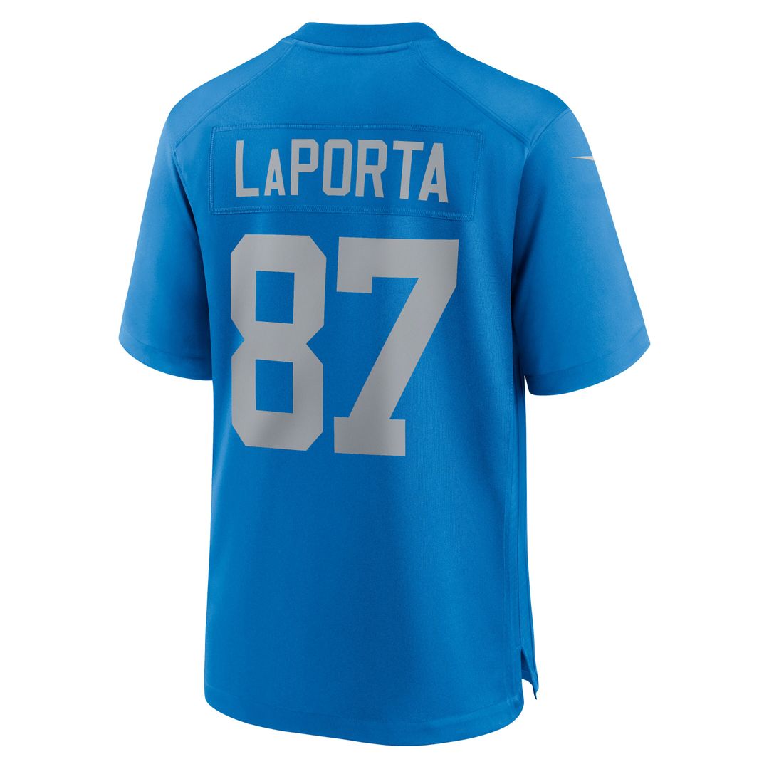 Sam LaPorta Detroit Lions Nike Alternate Game Jersey - Blue Official NFL Team Apparel Football Fan Gear
