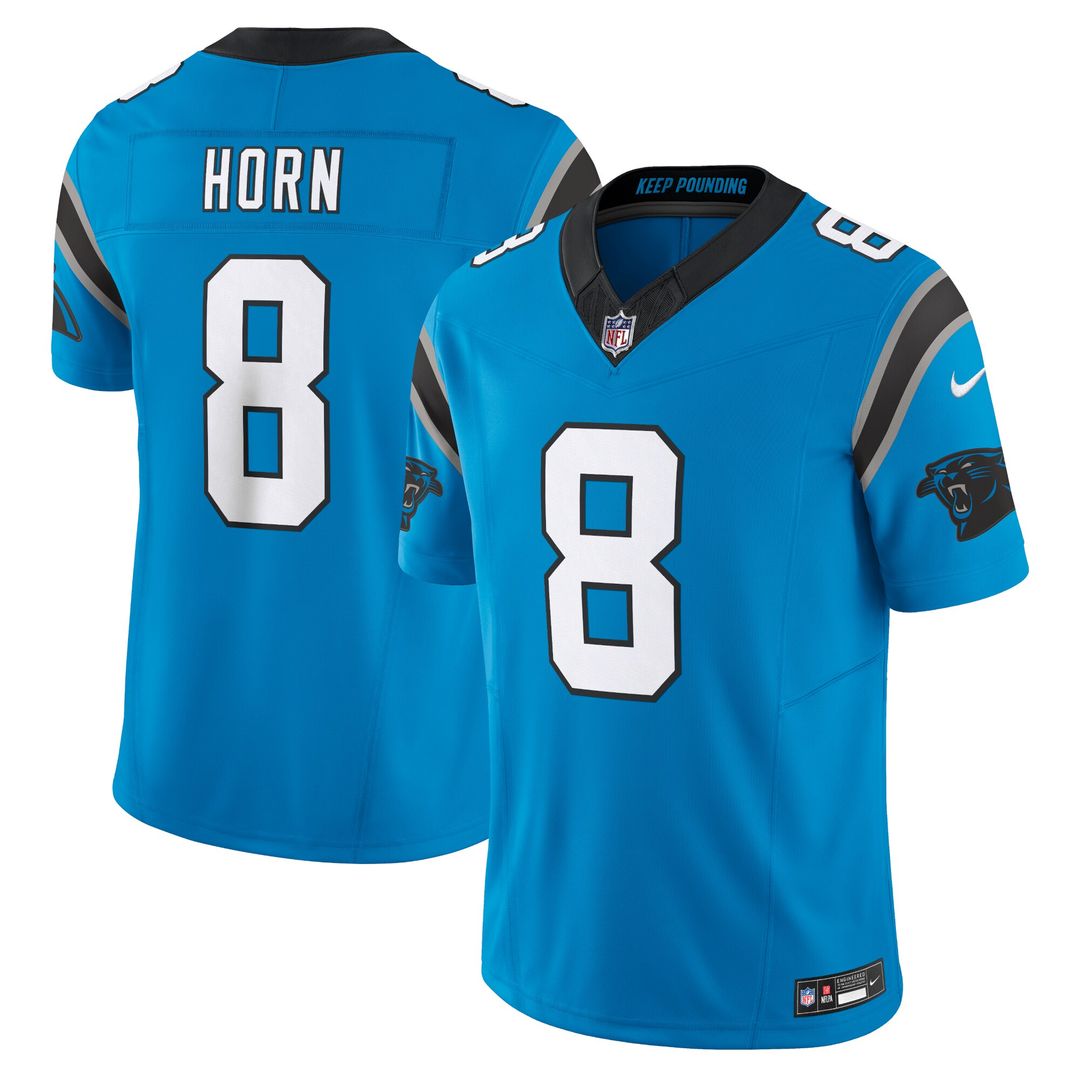 Jaycee Horn Carolina Panthers Nike Vapor F.U.S.E. Limited Jersey - Blue Official NFL Team Apparel Football Fan Gear