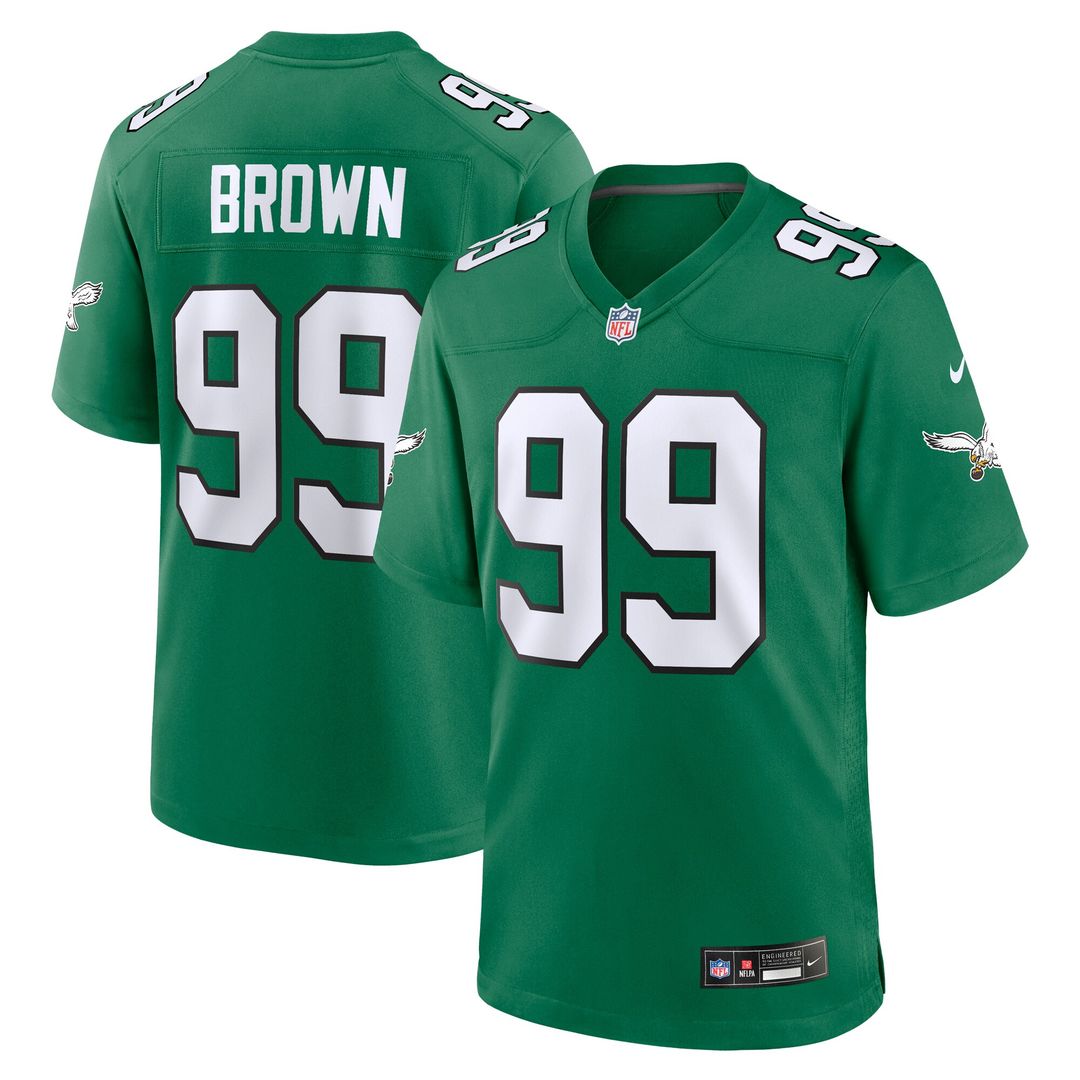 Jerome Brown Philadelphia Eagles Nike Retired Player Alternate Game Jersey - Kelly Green Official NFL Team Apparel Football Fan Gear