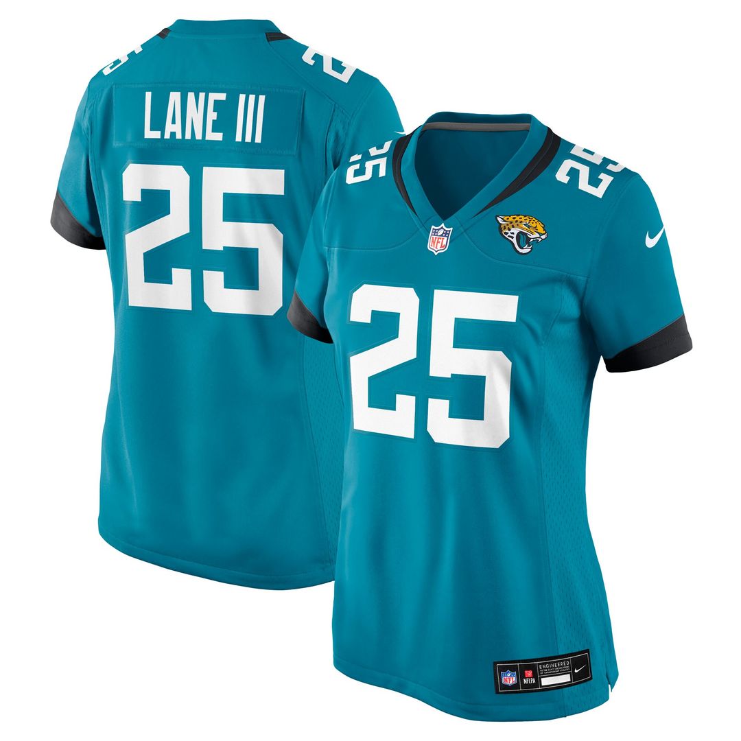 Rayuan Lane III Jacksonville Jaguars Nike Women's Team Game Jersey - Teal Official NFL Team Apparel Football Fan Gear