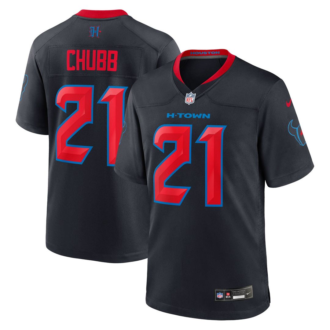 Nick Chubb Houston Texans Nike Alternate 2 Game Jersey - Navy Official NFL Team Apparel Football Fan Gear