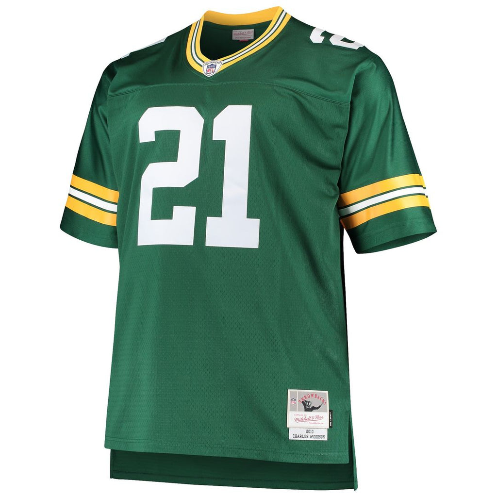 Charles Woodson Green Bay Packers Mitchell & Ness Big & Tall 2010 Retired Player Replica Jersey - Green Official NFL Team Apparel Football Fan Gear