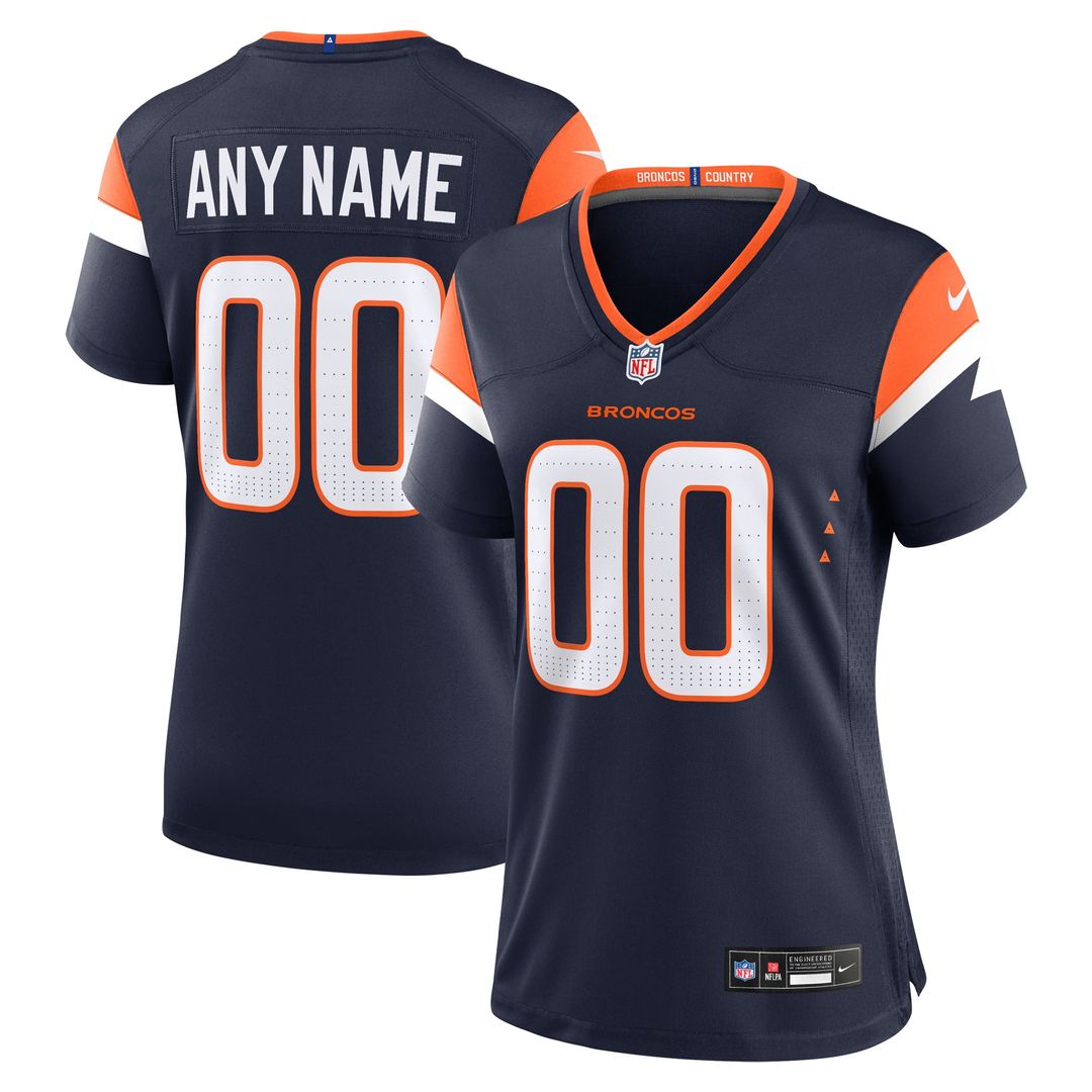 Denver Broncos Nike Women's Alternate Custom Game Jersey - Navy Official NFL Team Apparel Football Fan Gear
