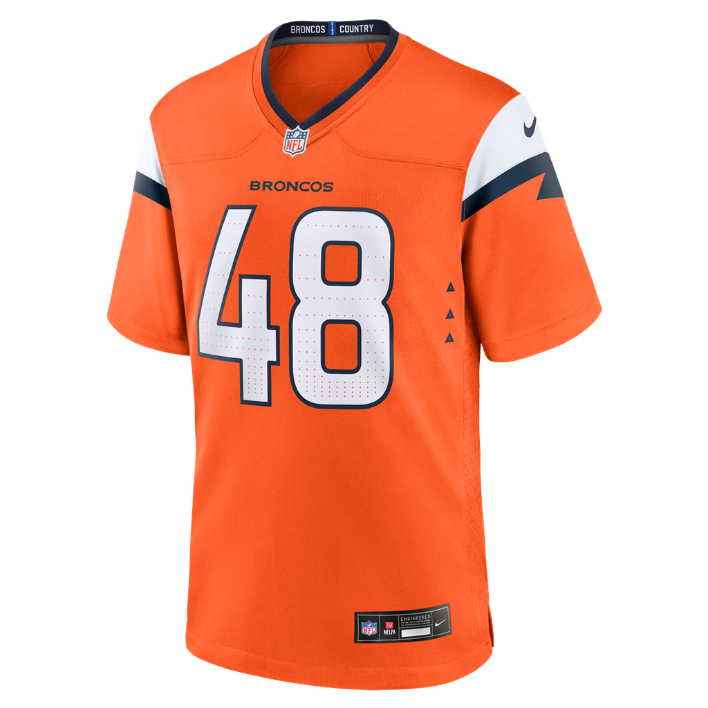Mitchell Fraboni Denver Broncos Nike Team Game Jersey - Orange Official NFL Team Apparel Football Fan Gear