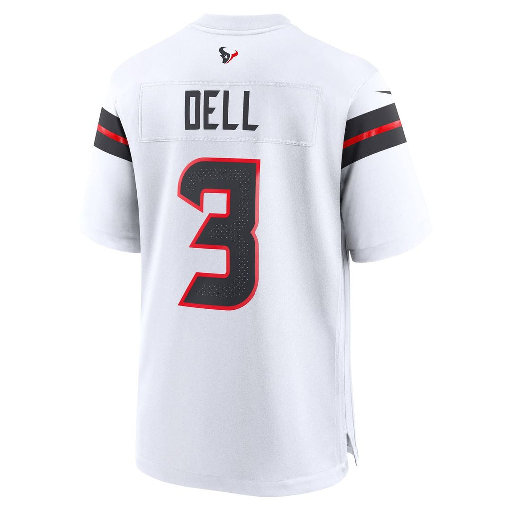 Tank Dell Houston Texans Nike Game Jersey - White Official NFL Team Apparel Football Fan Gear