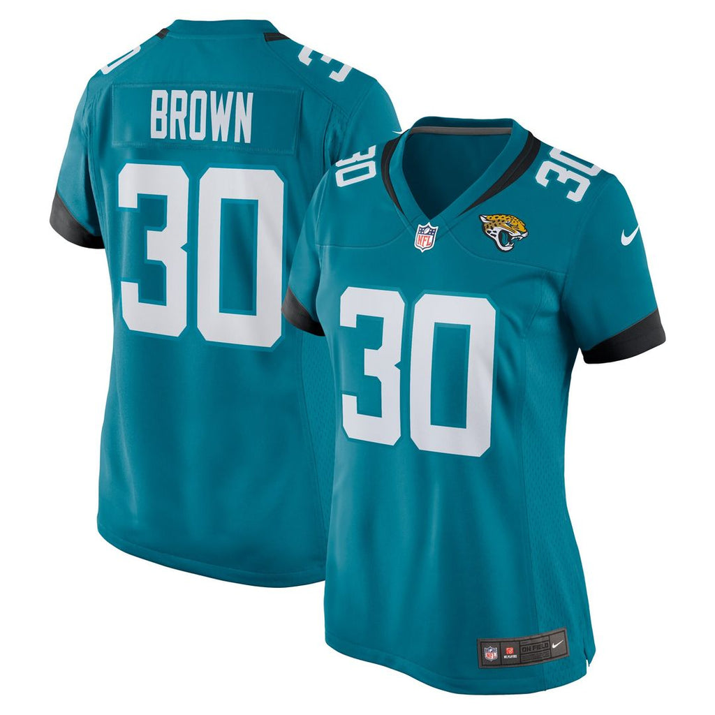 Montaric Brown Jacksonville Jaguars Nike Women's Game Player Jersey - Teal Official NFL Team Apparel Football Fan Gear