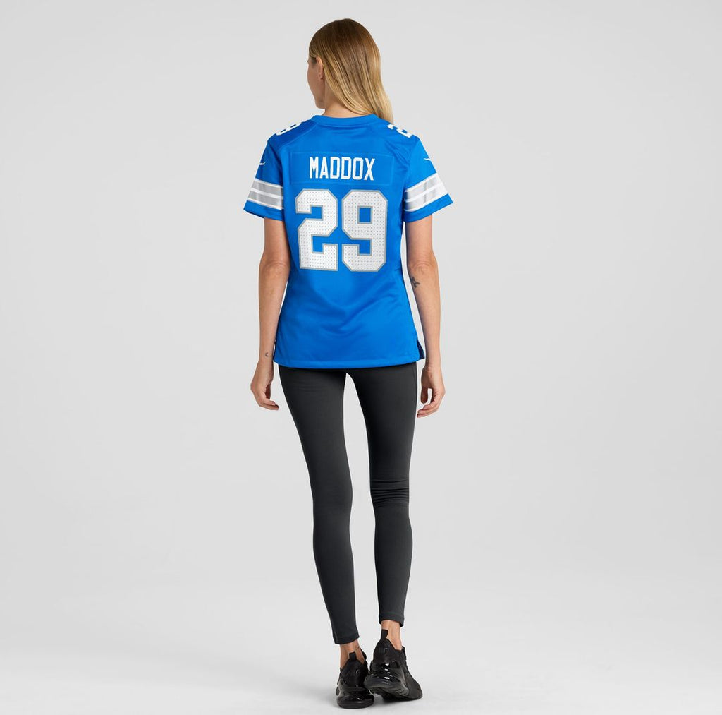 Avonte Maddox Detroit Lions Nike Women's Team Game Jersey - Blue Official NFL Team Apparel Football Fan Gear