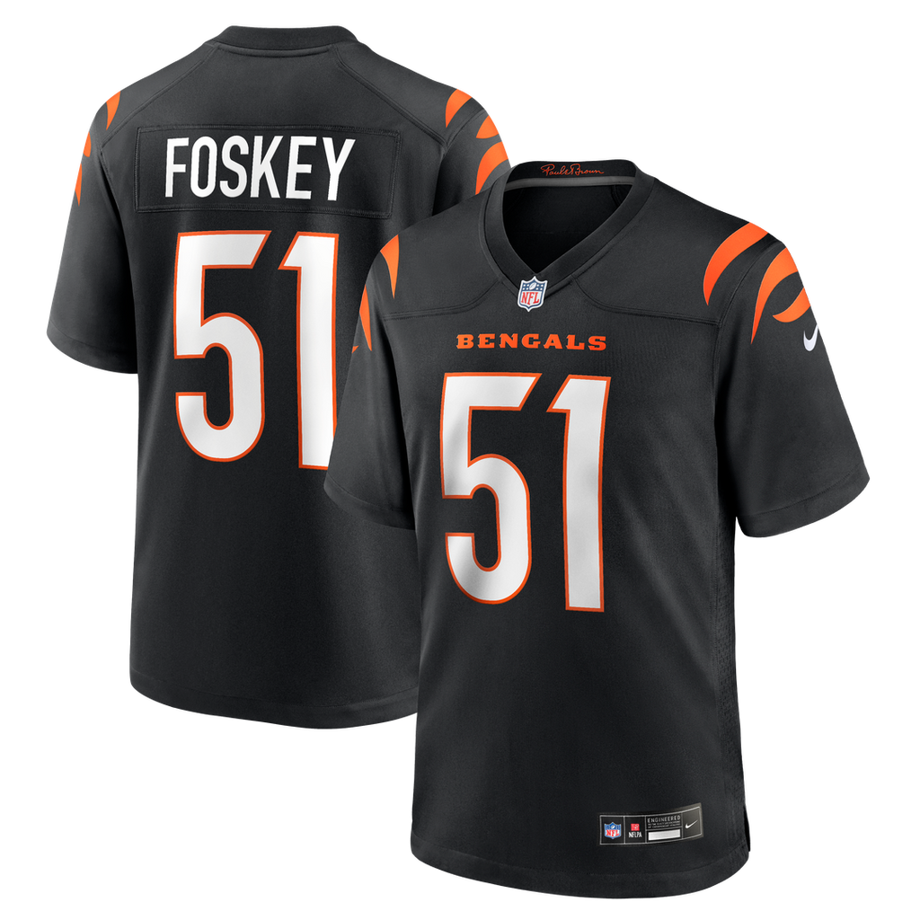 Isaiah Foskey Cincinnati Bengals Nike Team Game Jersey - Black Official NFL Team Apparel Football Fan Gear