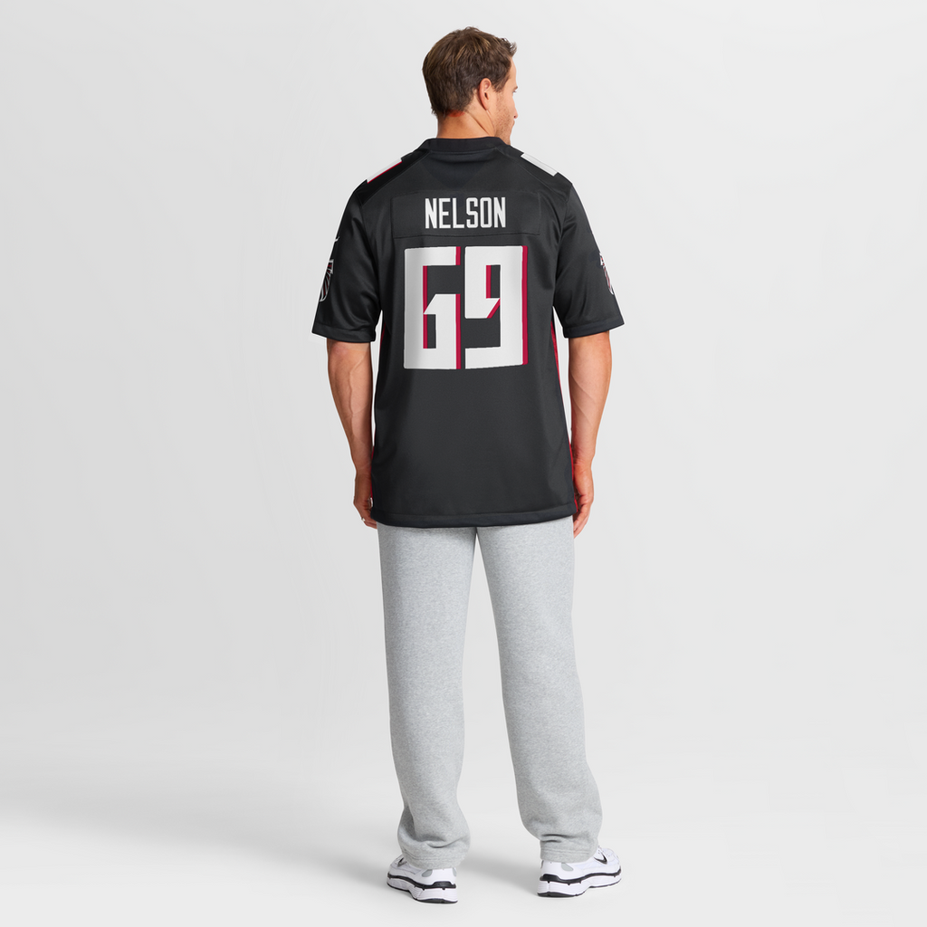 Jack Nelson Atlanta Falcons Nike Team Game Jersey - Black Official NFL Team Apparel Football Fan Gear