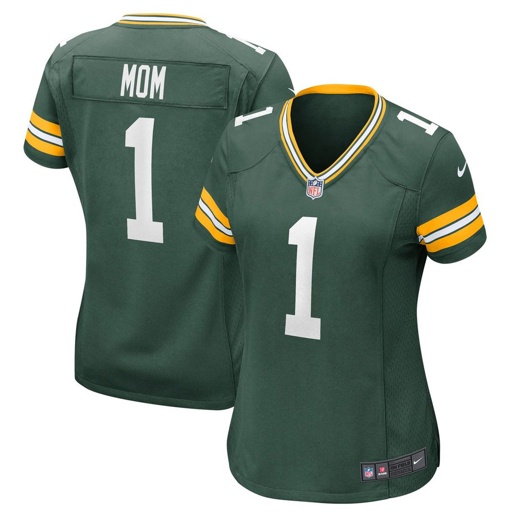 Number 1 Mom Green Bay Packers Nike Women's Game Jersey - Green Official NFL Team Apparel Football Fan Gear