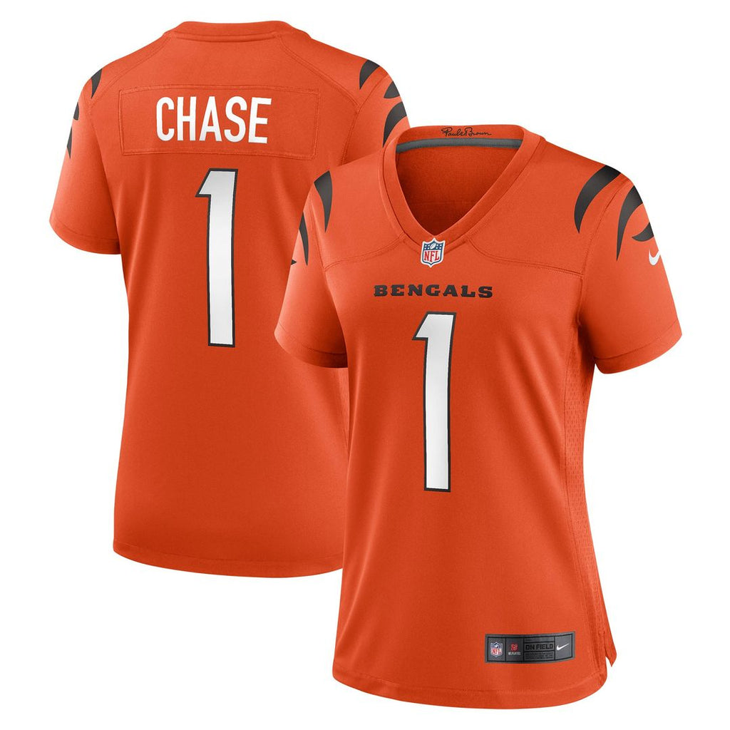 Ja'Marr Chase Cincinnati Bengals Nike Women's Alternate Game Jersey - Orange Official NFL Team Apparel Football Fan Gear