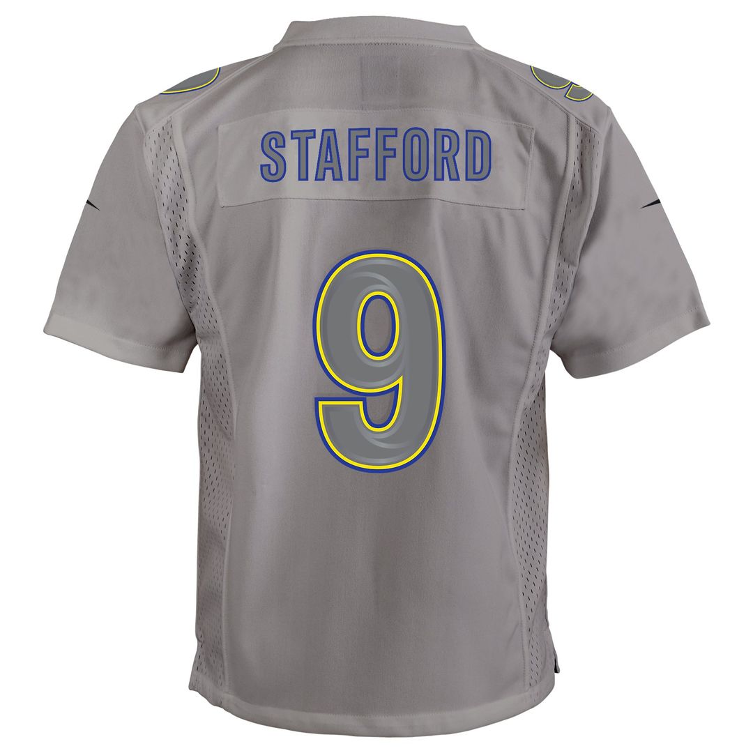 Matthew Stafford Los Angeles Rams Nike Youth Atmosphere Game Jersey - Gray Official NFL Team Apparel Football Fan Gear