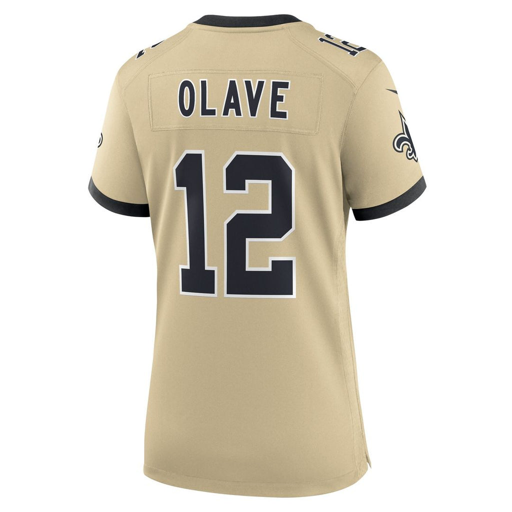 Chris Olave New Orleans Saints Nike Women's Gameday Golds Alternate Game Player Jersey - Gold Official NFL Team Apparel Football Fan Gear