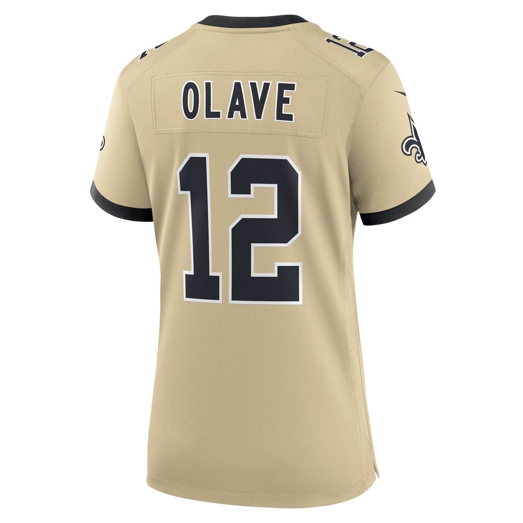 Chris Olave New Orleans Saints Nike Women's Gameday Golds Alternate Game Player Jersey - Gold Official NFL Team Apparel Football Fan Gear