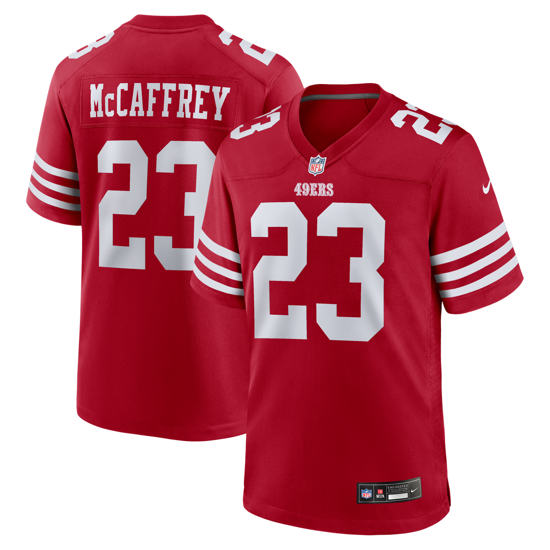 Christian McCaffrey San Francisco 49ers Nike Game Player Jersey - White Official NFL Team Apparel Football Fan Gear