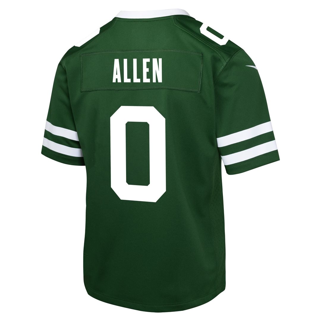 Braelon Allen New York Jets Nike Youth Team Game Jersey - Green Official NFL Team Apparel Football Fan Gear