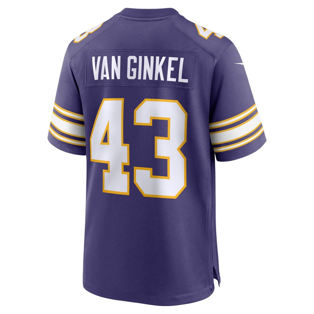 Andrew Van Ginkel Minnesota Vikings Nike Alternate Game Jersey - Purple Official NFL Team Apparel Football Fan Gear