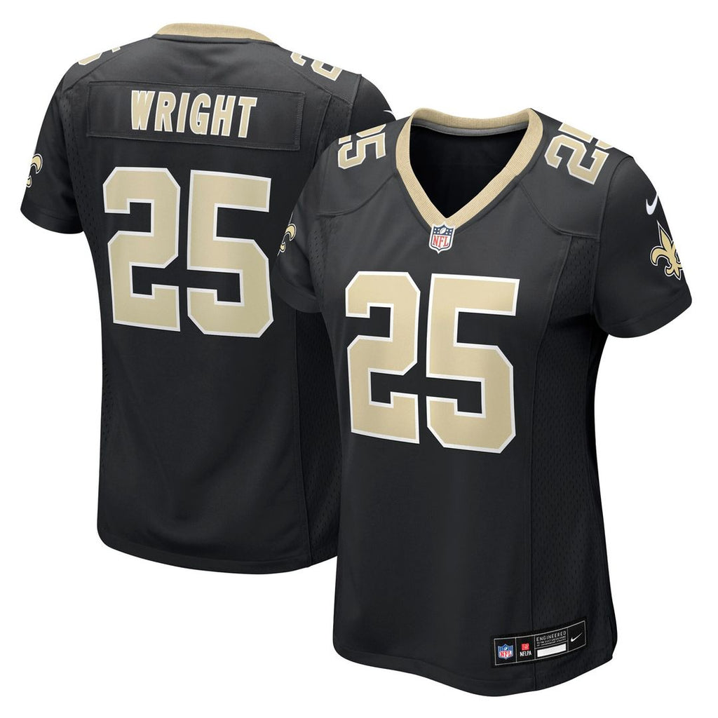 Rejzohn Wright New Orleans Saints Nike Women's Team Game Jersey - Black Official NFL Team Apparel Football Fan Gear