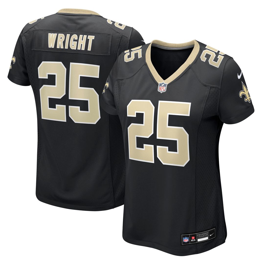 Rejzohn Wright New Orleans Saints Nike Women's Team Game Jersey - Black Official NFL Team Apparel Football Fan Gear