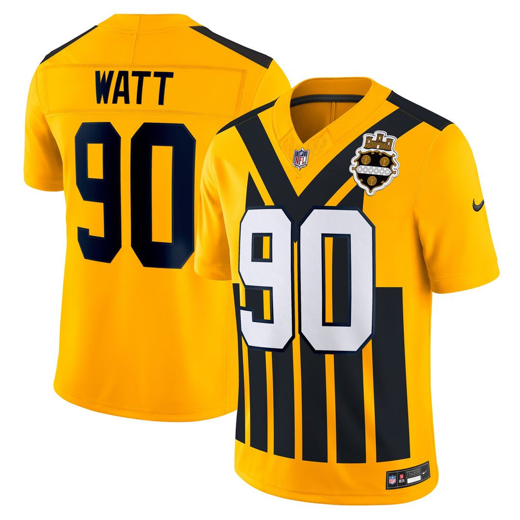 T.J. Watt Pittsburgh Steelers Nike Alternate Vapor F.U.S.E. Limited Jersey - Gold Official NFL Team Apparel Football Fan Gear