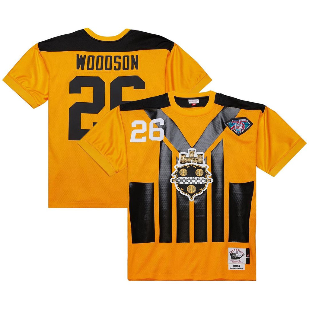 Rod Woodson Pittsburgh Steelers 1994 Mitchell & Ness Authentic Throwback Retired Player Jersey - Gold Official NFL Team Apparel Football Fan Gear