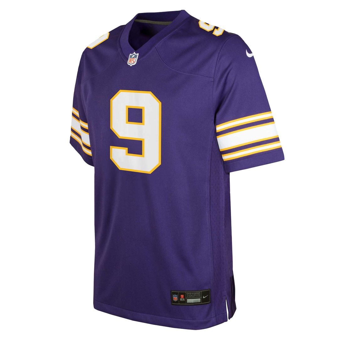 J.J. McCarthy Minnesota Vikings Nike Youth Game Jersey - Purple Official NFL Team Apparel Football Fan Gear