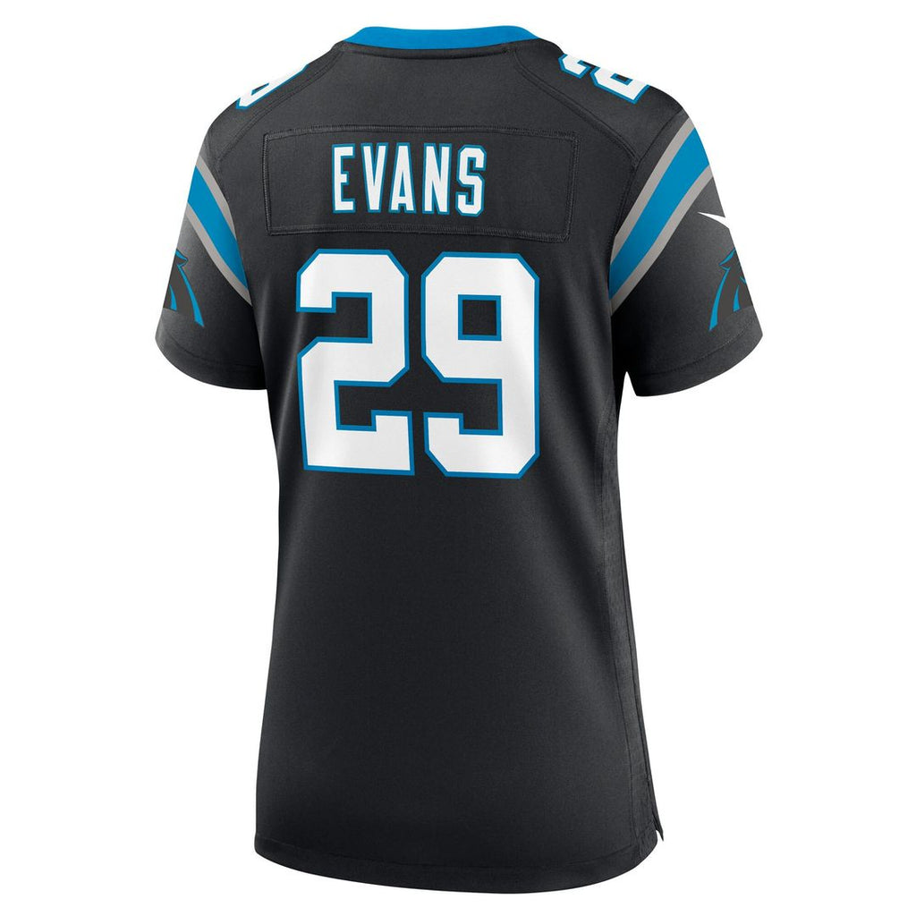 Akayleb Evans Carolina Panthers Nike Women's Team Game Jersey - Black Official NFL Team Apparel Football Fan Gear