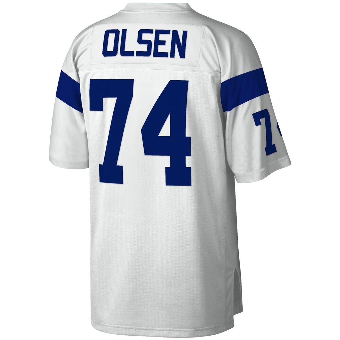 Merlin Olsen Los Angeles Rams Mitchell & Ness Legacy Replica Jersey - White Official NFL Team Apparel Football Fan Gear