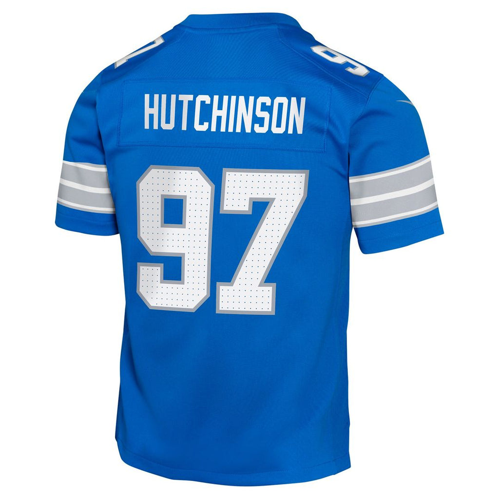 Aidan Hutchinson Detroit Lions Nike Youth Game Jersey - Blue Official NFL Team Apparel Football Fan Gear