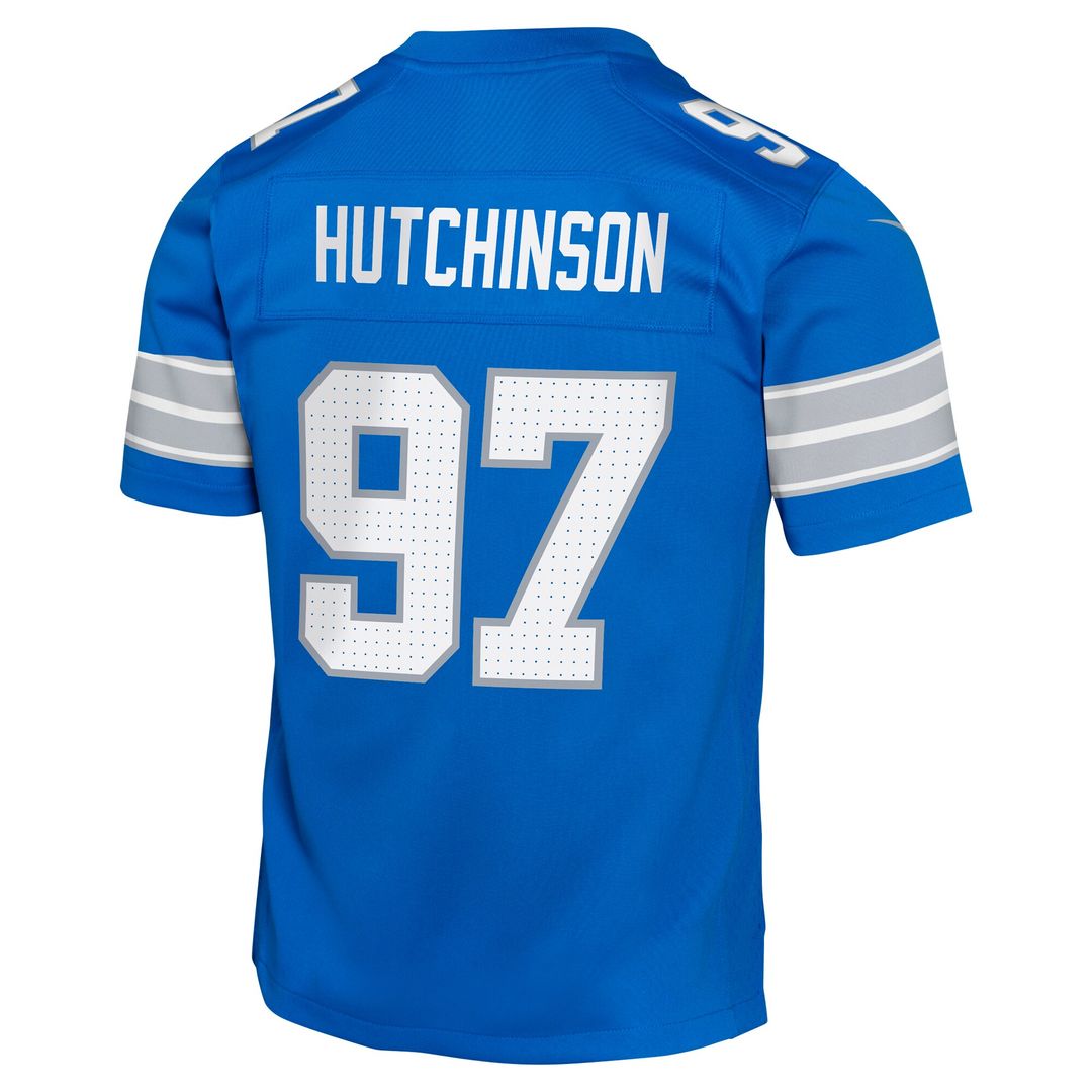 Aidan Hutchinson Detroit Lions Nike Youth Game Jersey - Blue Official NFL Team Apparel Football Fan Gear
