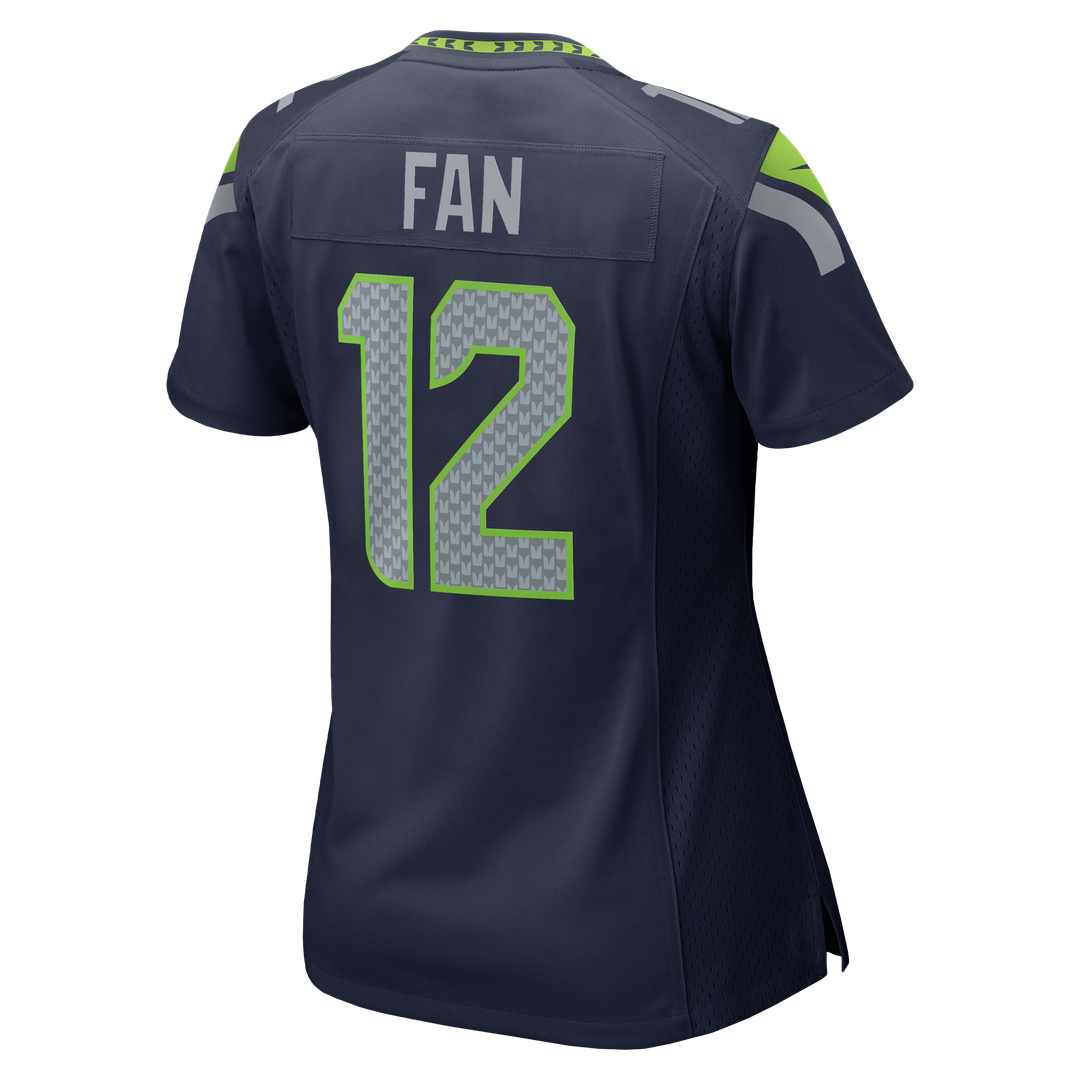 12s Seattle Seahawks Nike Women's Team Game Jersey - College Navy Official NFL Team Apparel Football Fan Gear