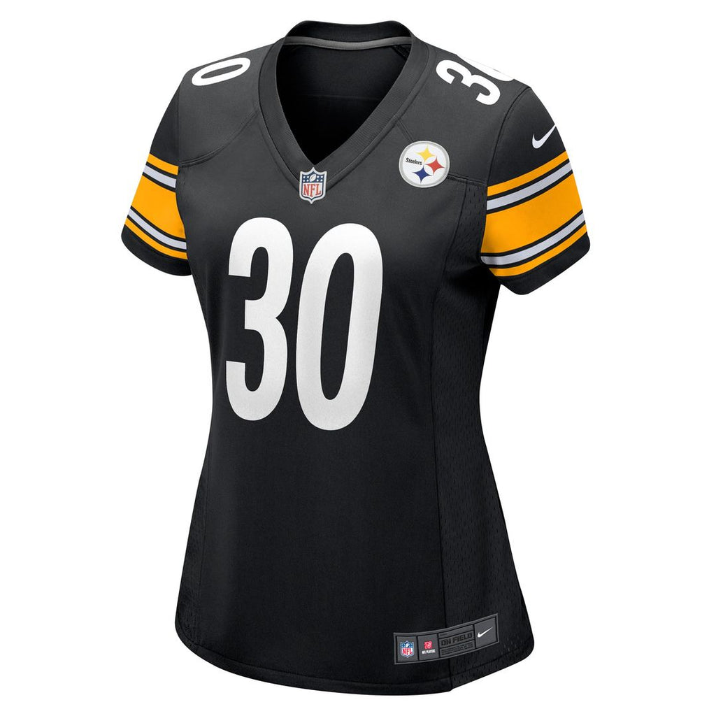 Jaylen Warren Pittsburgh Steelers Nike Women's Game Player Jersey - Black Official NFL Team Apparel Football Fan Gear