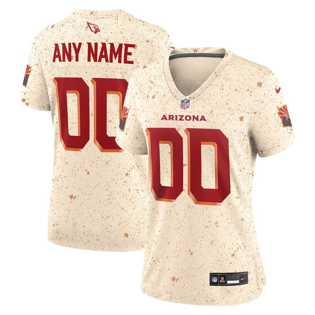 Arizona Cardinals Nike Women's 2025 Rivalries Collection Custom Game Jersey - Natural Official NFL Team Apparel Football Fan Gear