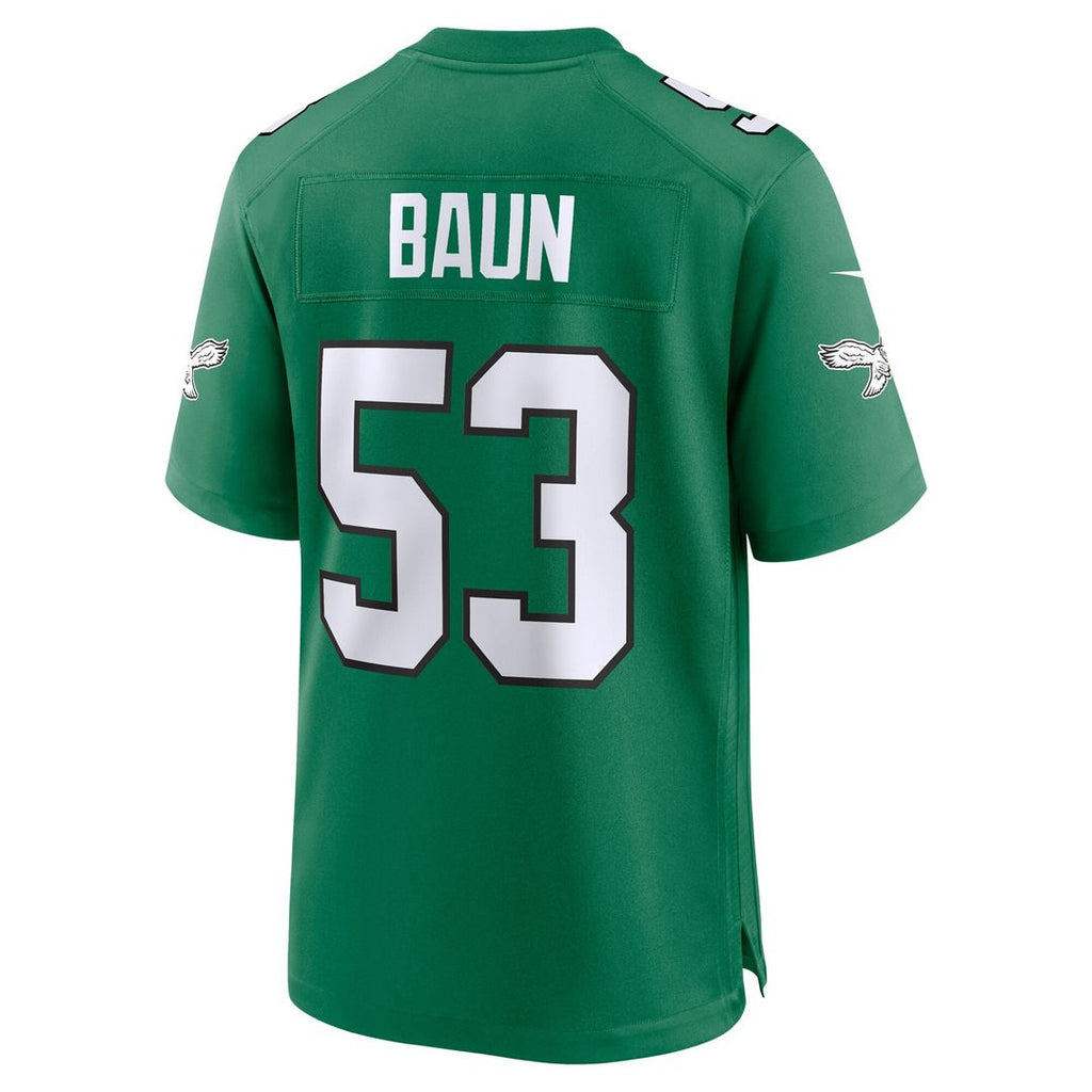 Zack Baun Philadelphia Eagles Nike Alternate Game Jersey - Kelly Green Official NFL Team Apparel Football Fan Gear